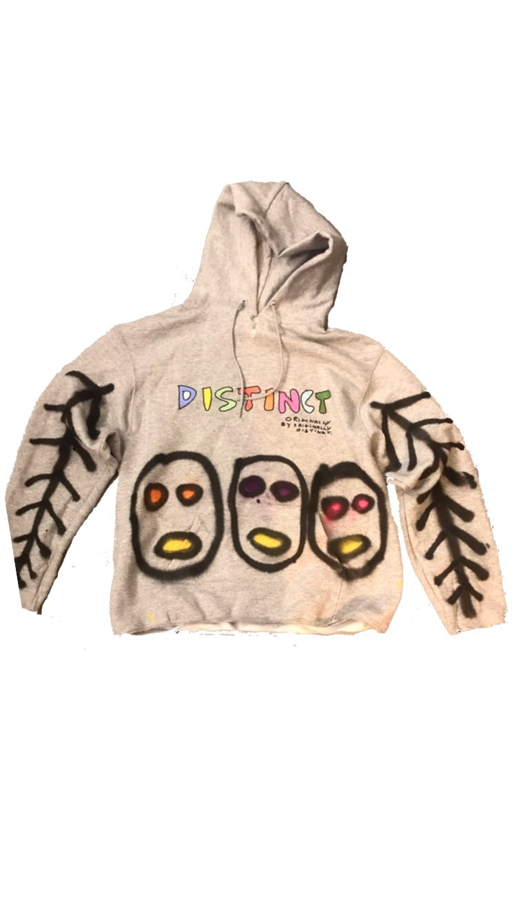 DISTINCT contemporary designer hoodie (Grey)